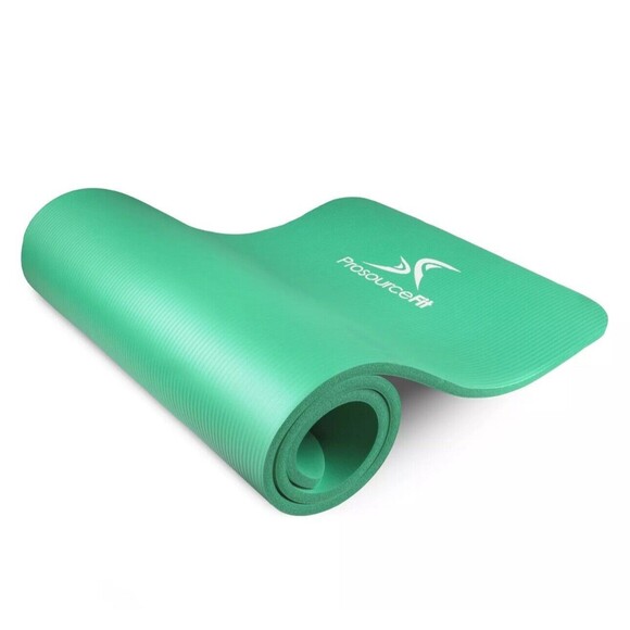 ProsourceFit Extra Thick Yoga and Pilates Mat 1/2”H x 71”L x 24”W Green Soft NEW - Picture 1 of 6
